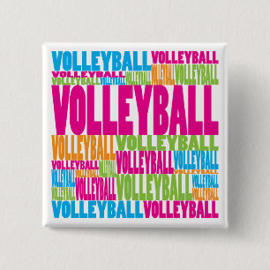 Macaron Carré 5 Cm Volleyball coloré