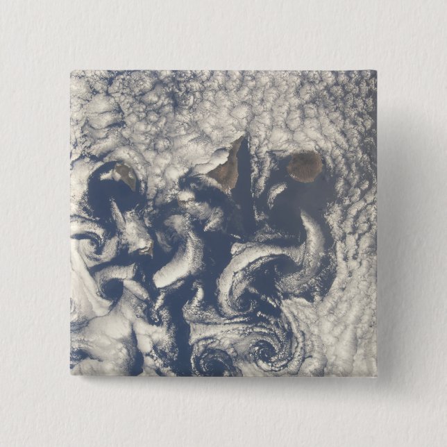 Macaron Carré 5 Cm Vortices nuageuses dans la région des Canaries (Devant)