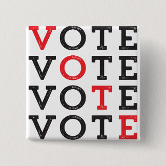 Macaron Carré 5 Cm VOTE - bouton carré