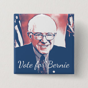 Macaron Carré 5 Cm Vote pour Bernie Sanders Support Art numérique But
