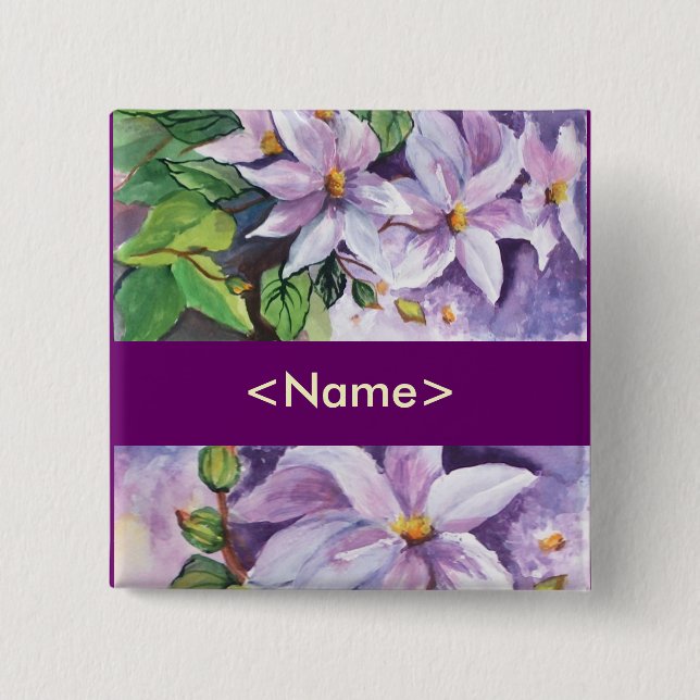 Macaron Carré 5 Cm Votre goupille nommée (Devant)