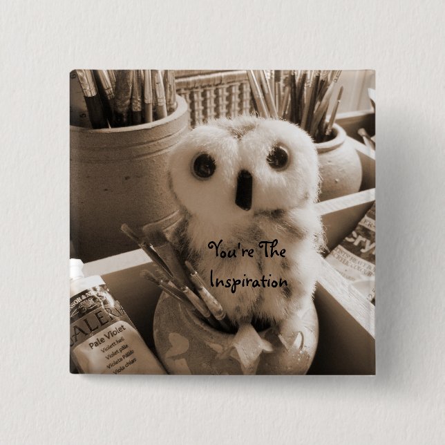 Macaron Carré 5 Cm Vous êtes l'inspiration (Devant)