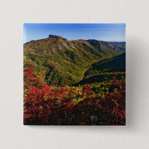 Macaron Carré 5 Cm Vue d'automne des gorges de Linville