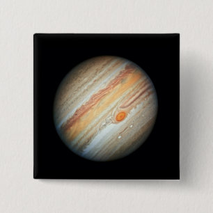 Macaron Carré 5 Cm Vue de la planète Jupiter (télescope Hubble)