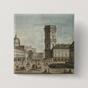 Macaron Carré 5 Cm Vue de Nevsky Prospekt, St Petersburg, 1810
