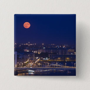 Macaron Carré 5 Cm Vue depuis le bassin des pêcheurs à côté de Ma