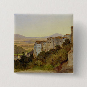 Macaron Carré 5 Cm Vue d'Olevano, 1821-24