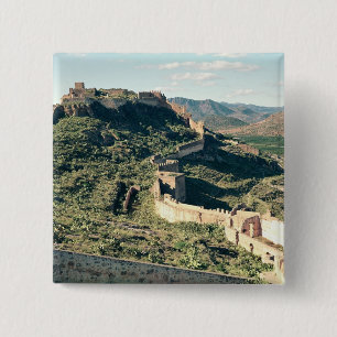 Macaron Carré 5 Cm Vue du château, 8ème-12ème siècle