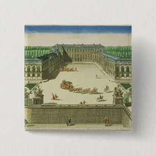 Macaron Carré 5 Cm Vue du château du nuage de St, gravé par Anto