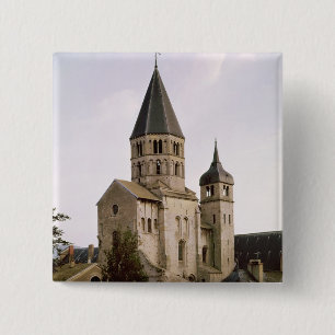 Macaron Carré 5 Cm Vue du Clocher de l'Eau Benite