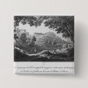 Macaron Carré 5 Cm Vue du torrent connu sous le nom de La Sanguese