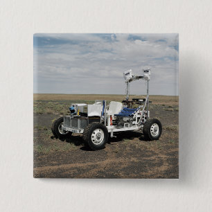 Macaron Carré 5 Cm Vue d'un véhicule lunaire 1 G