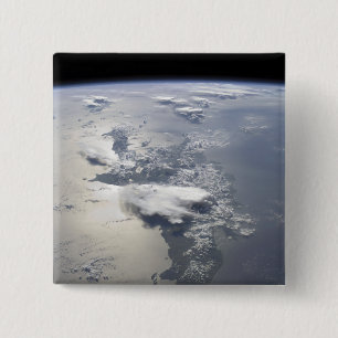 Macaron Carré 5 Cm Vue panoramique sur l'île d'Hispaniola