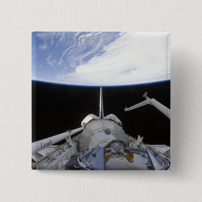 Macaron Carré 5 Cm Vue partielle du noeud Tranquilité (Devant)