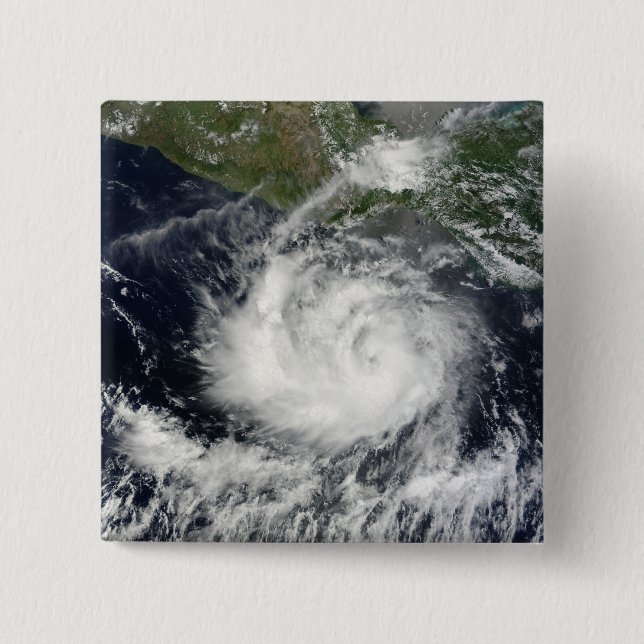 Macaron Carré 5 Cm Vue satellite de la tempête tropicale Darby (Devant)