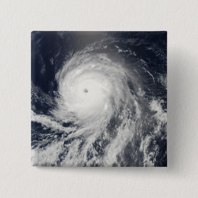 Macaron Carré 5 Cm Vue satellite de l'ouragan Celia (Devant)