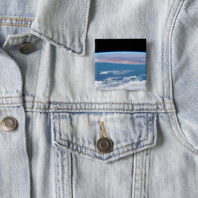 Macaron Carré 5 Cm Vue Sur La Côte Sud-Ouest De L'Afrique. (En situation)