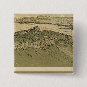 Macaron Carré 5 Cm Vue sur la Plate-forme du Canyon de Marble