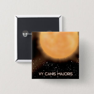 Macaron Carré 5 Cm VY Canis Majoris poster d'art spatial Sun.