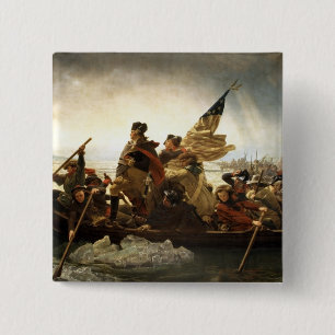 Macaron Carré 5 Cm Washington croisant le Delaware - 1851