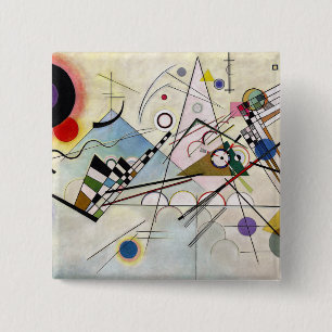 Macaron Carré 5 Cm WASSILY KANDINSKY - Composition VIII 1923