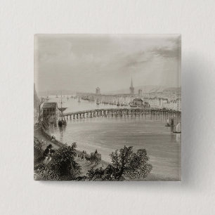 Macaron Carré 5 Cm Waterford, Irlande, du 'paysage et