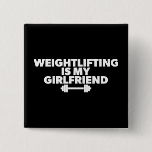 Macaron Carré 5 Cm Weightlifting Is My Girfriend - Entraînement amusa