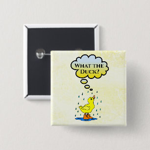 Macaron Carré 5 Cm What the Duck? Button
