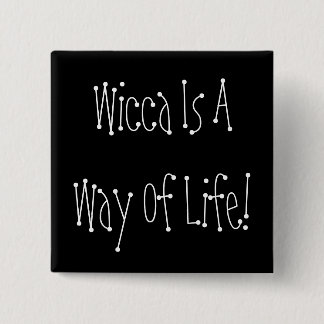 Macaron Carré 5 Cm Wicca est un mode de vie ! Bouton