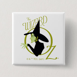 Macaron Carré 5 Cm Wicked Witch™ L'Assistant Du Logo Oz™