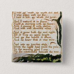 Macaron Carré 5 Cm William Blake   un arbre de poison