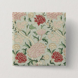 Macaron Carré 5 Cm William Morris Cray Floral Pre-Raphaelite Vintage