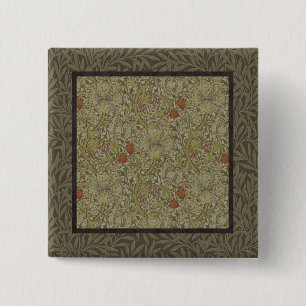 Macaron Carré 5 Cm William Morris Floral lily willow art print design