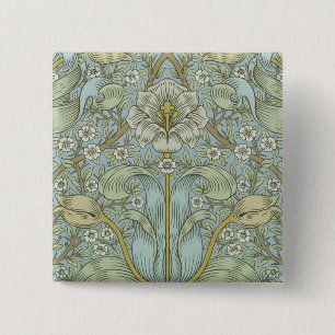 Macaron Carré 5 Cm William Morris Spring Motif classique épais