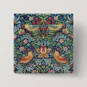 Macaron Carré 5 Cm William Morris - Thief aux fraises