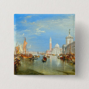Macaron Carré 5 Cm William Turner - Venise, la Dogana et San Giorgio