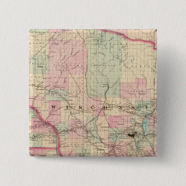 Macaron Carré 5 Cm Wisconsin 3 (Devant)