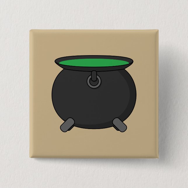 Macaron Carré 5 Cm Witch Cauldron (Devant)