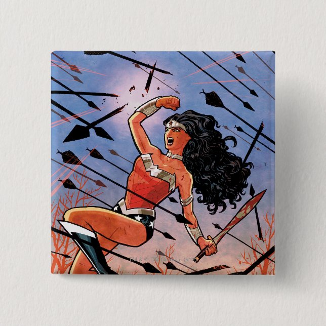 Macaron Carré 5 Cm Wonder Woman Couverture #1 (Devant)