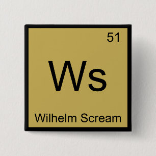 Macaron Carré 5 Cm Ws - Tee du symbole de l'élément de chimie Wilhelm