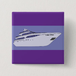 Macaron Carré 5 Cm Yacht à moteur de luxe Superyacht blanc moderne