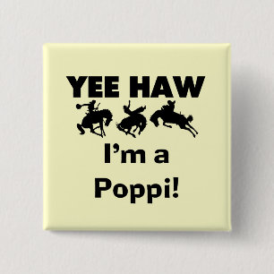 Macaron Carré 5 Cm Yee Haw Je suis un Poppi T-shirts et cadeaux