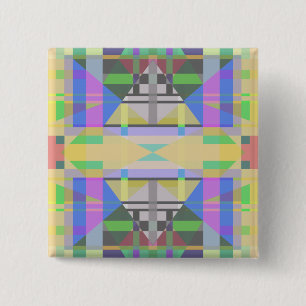 Macaron Carré 5 Cm Yellow Green Blue Purple Geometric