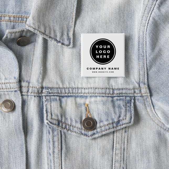 Macaron Carré 5 Cm Your Business Logo Promoteur Business Company (En situation)