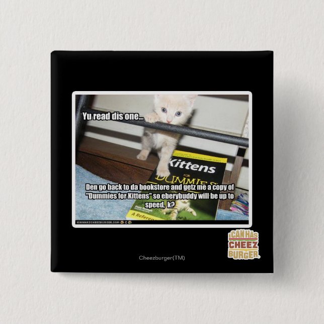 Macaron Carré 5 Cm Yu DIS rouge un. (Devant)