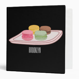 Macaron cartoon illustration  binder
