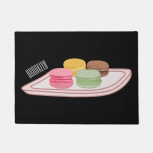 Macaron cartoon illustration  doormat