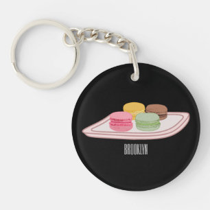 Macaron cartoon illustration  keychain