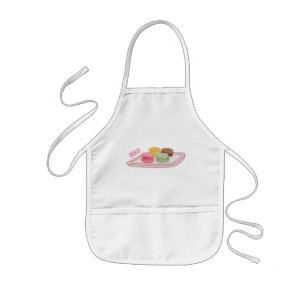 Macaron cartoon illustration kids apron