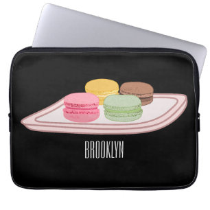Macaron cartoon illustration  laptop sleeve